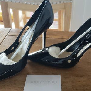 JIMMY CHOO SORT PATENT BLACK